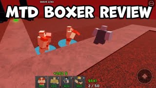 Master Tower Defense  BOXER Tower Showcase  MTD Roblox [upl. by Gignac]