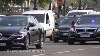 Italian Prime Ministers convoy in Paris [upl. by Nosretep]