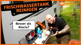 Wassertank im Wohnwagen  Wohnmobil reinigen desinfizieren amp entkalken  So machen wir das 👍🏼 [upl. by Bickart]