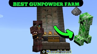 BEST CREEPER and GUNPOWDER farm Minecraft bedrock Xbox  Nintendo Switch  Windows 10  PS4 [upl. by Schreiber]