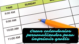 Crear calendarios personalizados gratis y online para el 2023 [upl. by Benton]