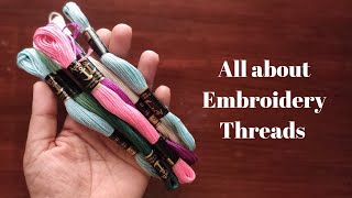 Know about Hand Embroidery Threads  Embroidery for Beginners ❤️ Gossamer [upl. by Marielle]