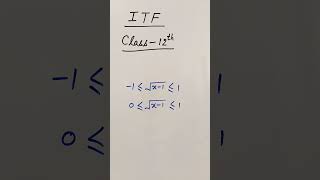 itf maths class12 shorts [upl. by Egedan627]