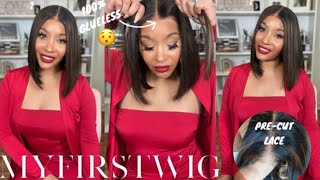 PREEVERYTHING BOB WIG  PERFECT VALENTINES DAY WIG INSTALL  REVIEW FT MYFIRSTWIG [upl. by Regni205]