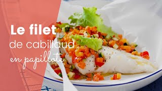 La recette du filet de cabillaud en papillote [upl. by Lleral568]