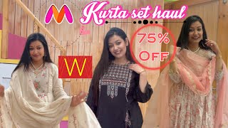 Myntra kurta set haulsangria kurta set myntra salekurta set haul suminegi [upl. by Helene]