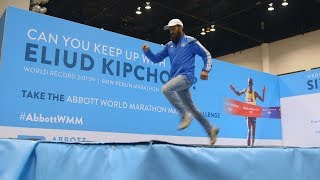 Runners Attempt Eliud Kipchoge’s World Record Marathon Pace [upl. by Attirb]