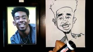 How To Draw A Quick Caricature Desiigner [upl. by Eneres632]