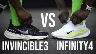 Nike Infinity Run 4 vs Nike Invincible Run 3 Comparison [upl. by Nyleimaj563]