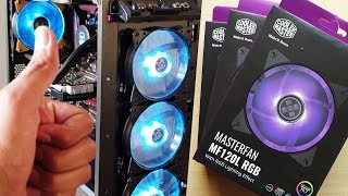 How to install and connect CoolerMaster RGB FANS MF120L RGB [upl. by Annirtak]