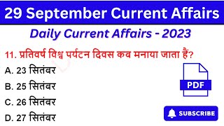 2829 September 2023 Current Affairs  Daily Current Affairs amp Gk  Current Affairs [upl. by Sayed]