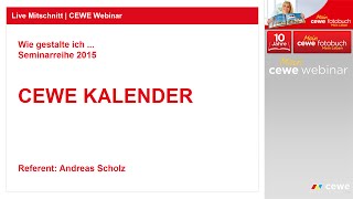 Webinar  Wie gestalte ich einen CEWE KALENDER [upl. by Linden]