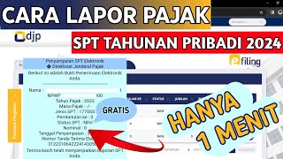 Cara Lapor SPT Tahunan Pribadi Online Terbaru 2024 [upl. by Ahseneuq]