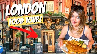 LONDON FOOD TOUR British Food Is NOT What American’s Think [upl. by Arec]