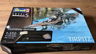 First Impressions  Revell 1350 Tirpitz Platinum edition part 1 [upl. by Anierdna]