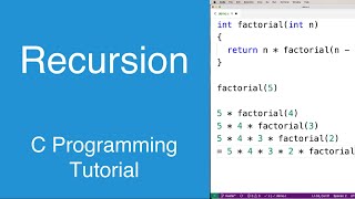 Recursion  C Programming Tutorial [upl. by Schwitzer200]