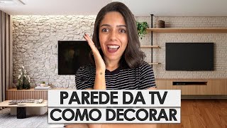 COMO DECORAR PAREDE DA TV SEM PAINEL [upl. by Suhsoj]