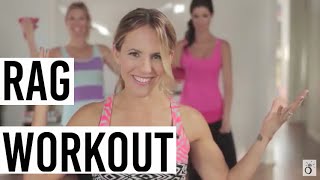 At Home Full Body Cardio Toning Workout  Wash RagGlider Workout [upl. by Gizela]