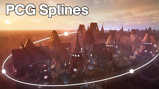 Create Entire Cities Automatically With PCG Splines Procedural Content Generation in Unreal Engine [upl. by Ainig]