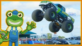 Monster Trucks For Children  Geckos Real Vehicles [upl. by Ellezaj700]