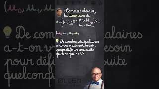 SHO23 Calcul de la dimension dun ensemble de suites exercice algèbre [upl. by Fae]