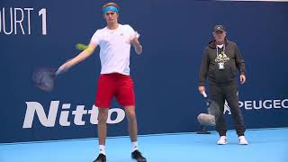 2019 Nitto ATP Finals Practice Novak DjokovicAlexander Sascha Zverev Saturday [upl. by Etsirhc]