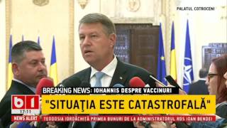 STIRI B1 TV  IOHANNIS DESPRE VACCINURI  VACCINUL SA FIE OBLIGATORIU [upl. by Billy]