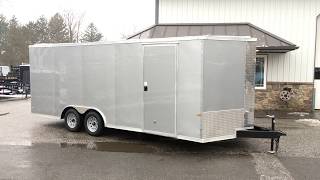 Rock Solid Cargo 85x20 7000 Enclosed Car Hauler Trailer RS820TA [upl. by Peih]