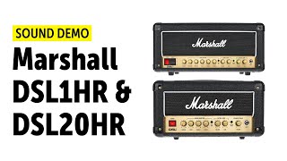 Marshall DSL1HR amp DSL20HR Sound Demo no talking [upl. by Amliw65]