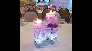 DIY Dollar Tree Flower Centerpieces with Floating Candles [upl. by Wilkins]