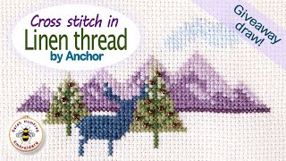 How to use Anchor linen hand embroidery threads for cross stitch [upl. by Nospmoht589]