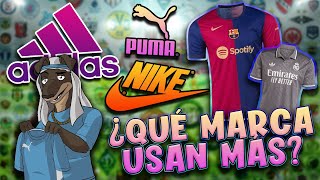 Nike Adidas o Puma ¿Qué marca viste más equipos de las 5 grandes ligas [upl. by Onig80]