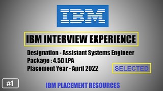 IBM interview experience  ibm interview questions  ibm interview for freshers [upl. by Aryc]