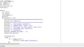 contoh program stack untuk Borland C  Bahasa C  Bahasa indonesia [upl. by Trebleht]