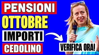 PENSIONI OTTOBRE IN ARRIVO 👉 IMPORTI E CEDOLINO ANTEPRIMA VERIFICA SUBITO 💻 [upl. by Yob]