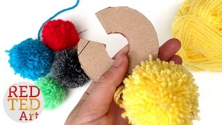 How to make a Pom Pom maker Tutorial Craft Basics  Yarn Pom Pom [upl. by Eillom]