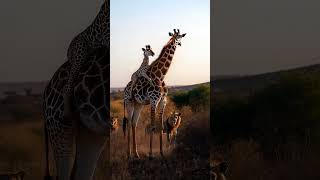 Baby Giraffe Takes a Ride While Lions Watch in Awe cute fluffyfriends giraffe babyanimals ai [upl. by Lyford]