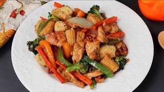 চাইনিজ চিকেন এন্ড ভেজিটেবল স্ট্যার ফ্রাই  Chicken amp Veggie Stir Fry  Bangla Vegetable Recipe [upl. by Nobie]