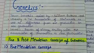 Pre and post Mendelian concept of GeneticsMost vapour theoryblending theoryMendel contribution 🌿🌿 [upl. by Attenreb]