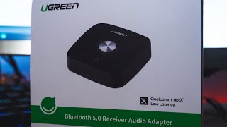 Ugreen Bluetooth 50 Receiver Audio Adapter [upl. by Nitsid54]