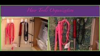 How I Organized my Hair Tools how to organize [upl. by Nyrret]