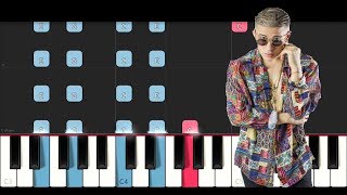 Bad Bunny  Amorfoda Piano Tutorial Medium [upl. by Ayaj725]