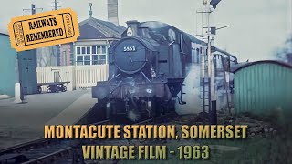 Vintage Film  Montacute Station Somerset 1963 [upl. by Cynthla66]