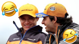 MOMENTOS GRACIOSOS DE CARLOS SAINZ Y LANDO NORRIS 😂 [upl. by Rip121]