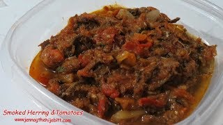 HOW TO Make SMOKED HERRING amp Tomatoes  TRINIDAD home cooking CARIBBEAN [upl. by Erdnaet617]