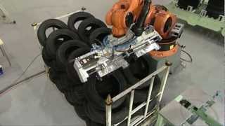 Fully automated handling for tire manufacture [upl. by Rosio705]