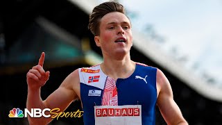 Karsten Warholm follows up 400 hurdles title with 400m win in Stockholm  NBC Sporrts [upl. by Nugent74]