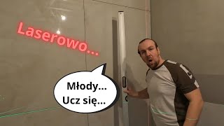 Układanie płytek do lasera Jak ja to robię  remont4you [upl. by Nauqes324]