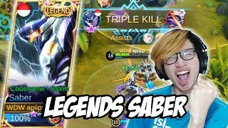 SKIN LEGENDS SABER AKHIR NYA PUNYA   MOBILE LEGENDS INDONESIA [upl. by Akiehsal]