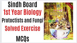 protoctists and fungi mcqs solved exercise class 11 biology Sindh text book board new book class 11 [upl. by Addiego]